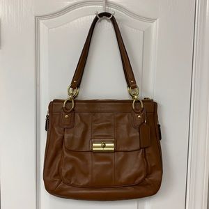 Authentic Coach Brown Leather Shoulder Bag Kristin